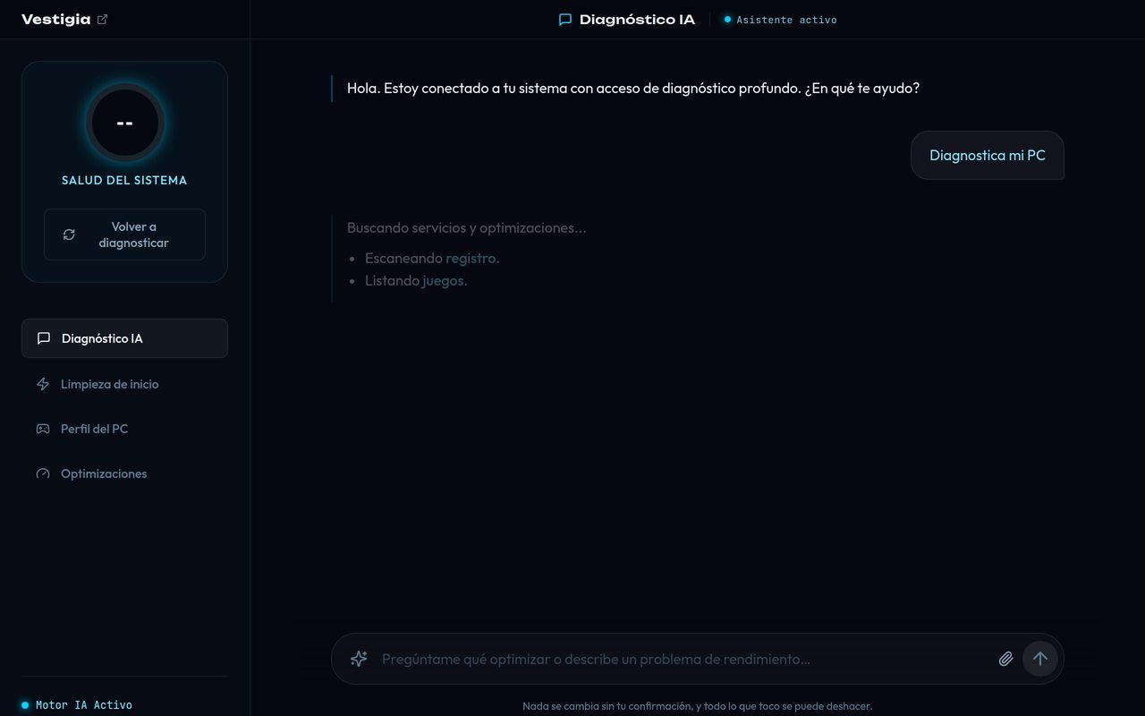 El agente saluda y espera instrucciones